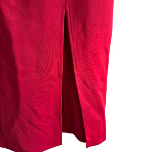 Stunning Red Love Dress Size 4 Elegant Holiday Party Mini Dress with Front Slit - Picture 4 of 7